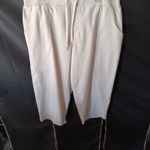 Cream Elastic/Drawstring Waiste Knickers